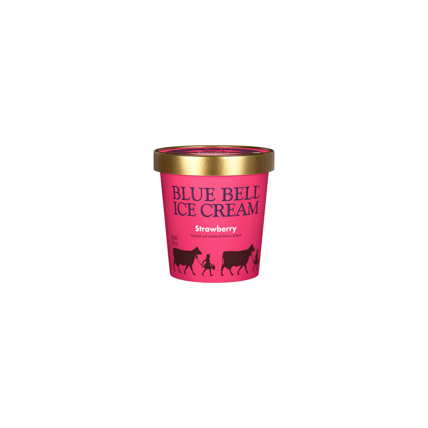 Blue Bell Strawberry Ice Cream - 16 Fluid Ounce Image 1 of 4
