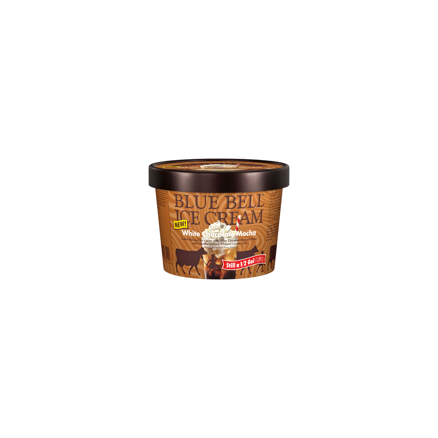 Blue Bell White Chocolate Mocha Featured Flavor Ice Cream - 64 Fluid Ounce Image 1 of 4