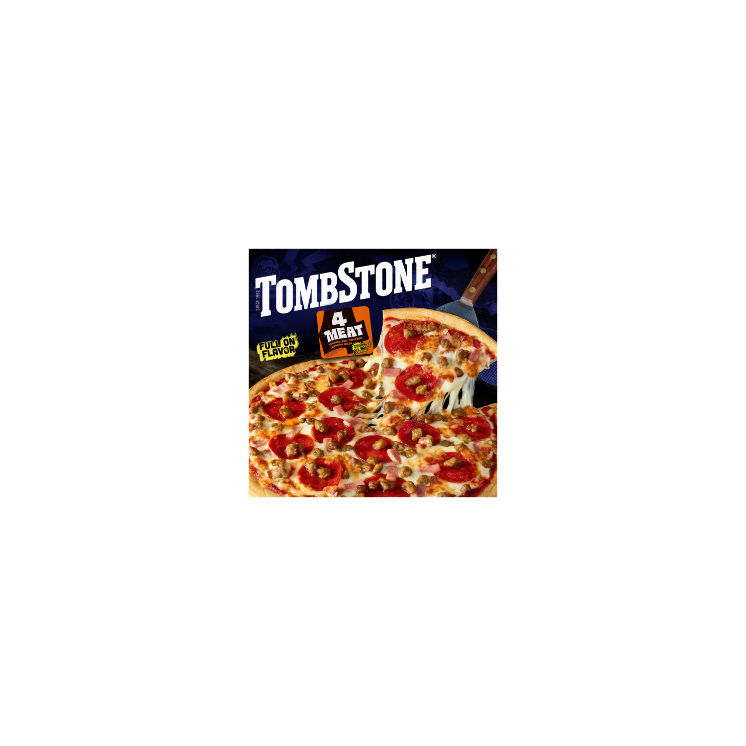 Tombstone 4 Meat Freezer Pizza Original Crust - 20.2 Ounce Image 1 of 4