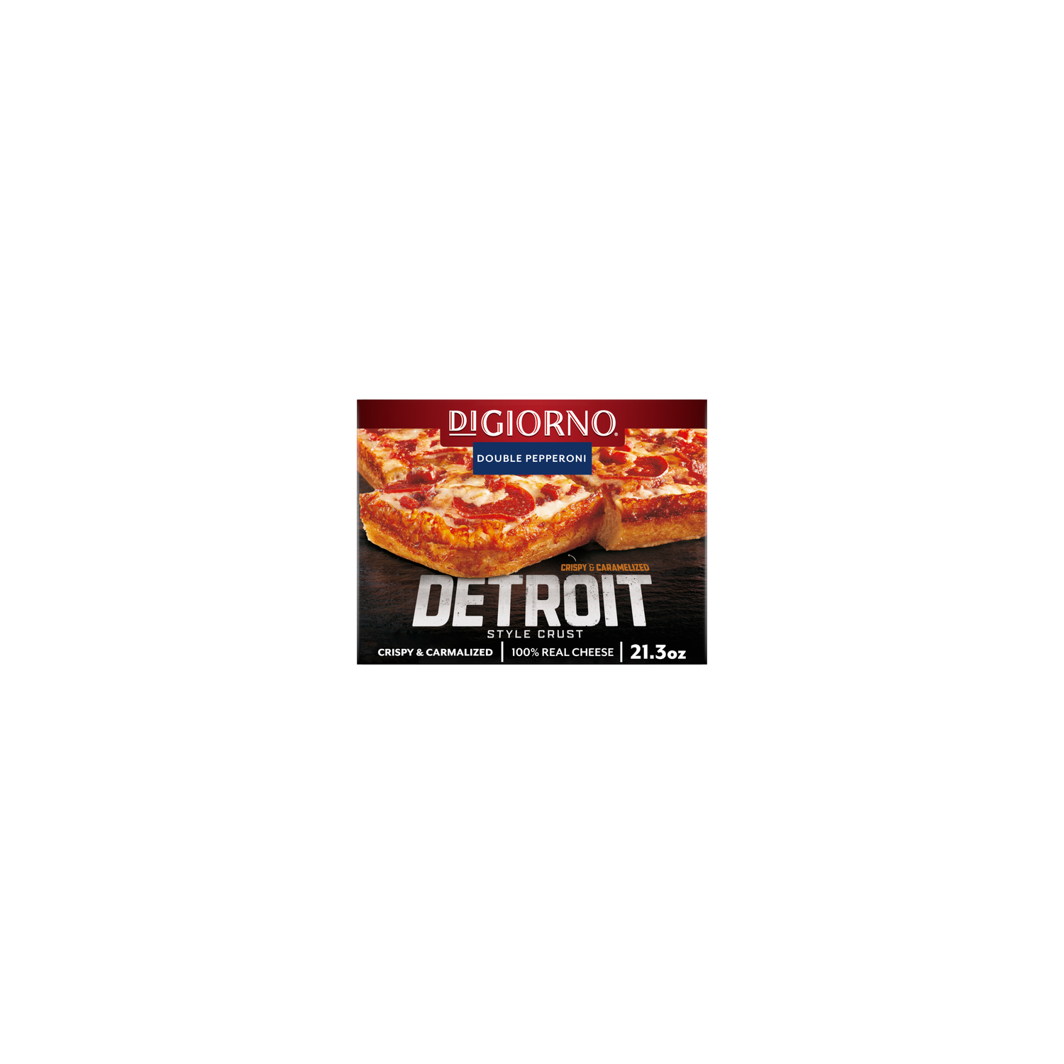 DiGiorno Detroit Style Crust Double Pepperoni Pizza Frozen - 1.33 Pound Image 1 of 4