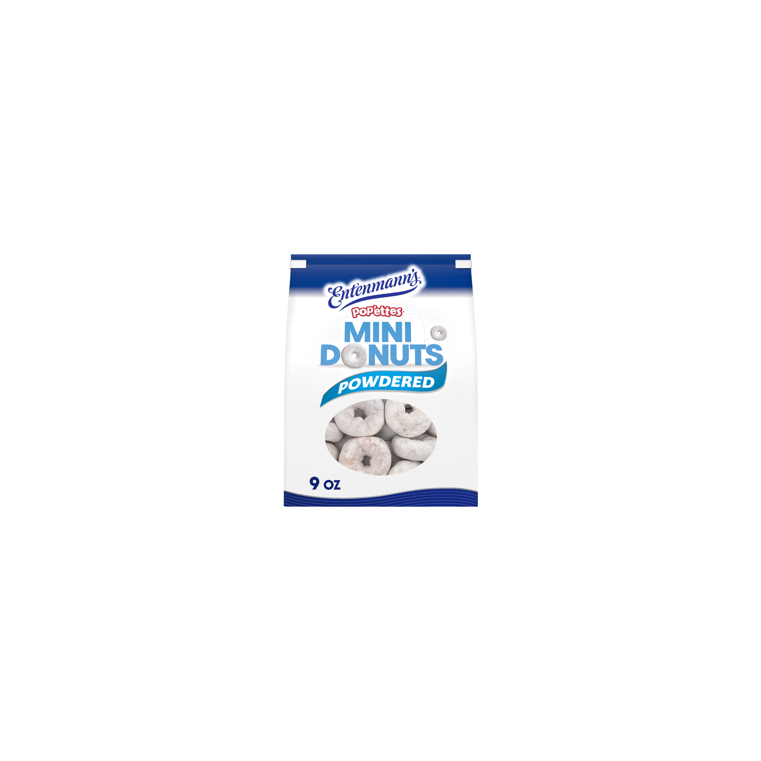 Entenmann's Sugar Powdered Mini Donuts - 9 Fluid Ounce Image 1 of 4