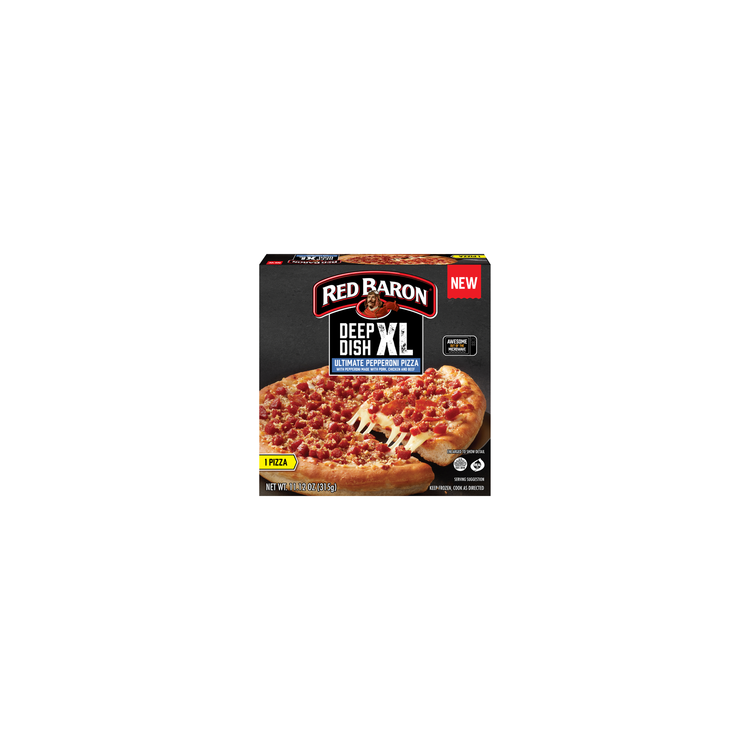 Red Baron Deep Dish XL Ultimate Pepperoni Pizza - 11.12 Ounce Image 1 of 3