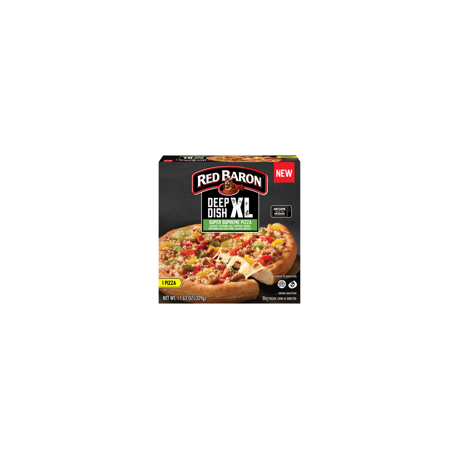 Red Baron Deep Dish XL Super Supreme Pizza - 11.62 Ounce Image 1 of 3