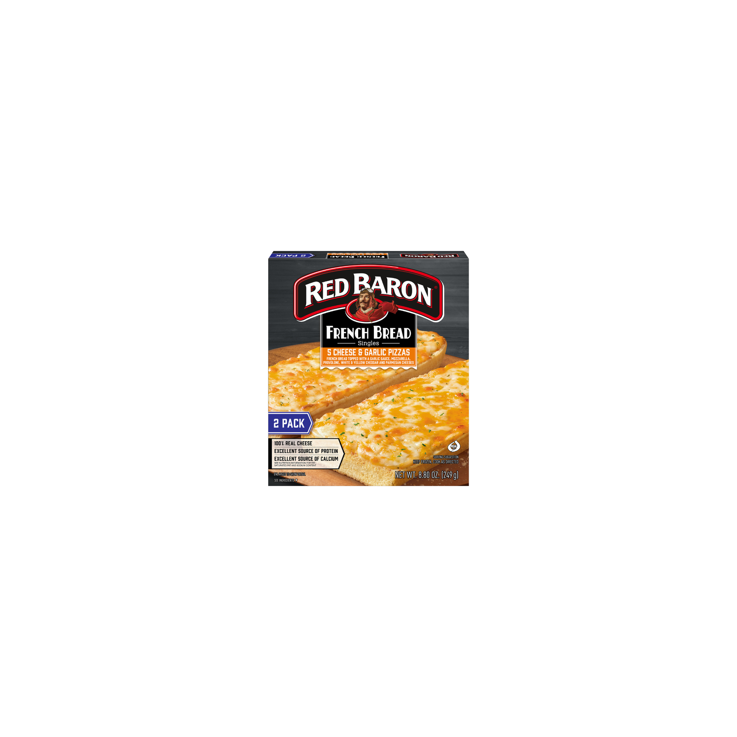 Red Baron 5 Cheese & Garlic Pizza French Bread Singles - 8.8 Ounce Image 1 of 3