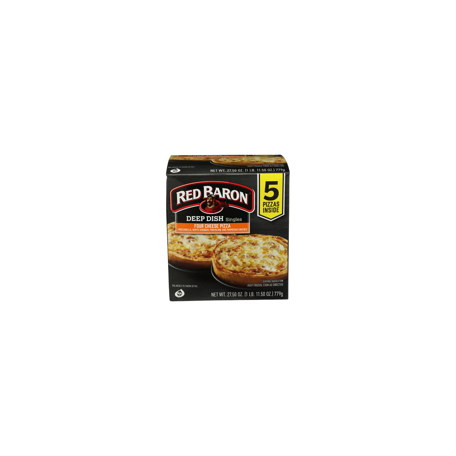 Red Baron Four Cheese Deep Dish Personal Pizza - 5.5 Ounce - 5 Count Image 1 of 4
