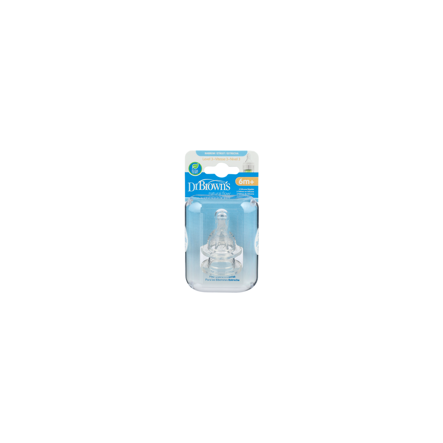 Dr BROWN's Level 3 Silicone Nipples - 2 Count Image 1 of 2