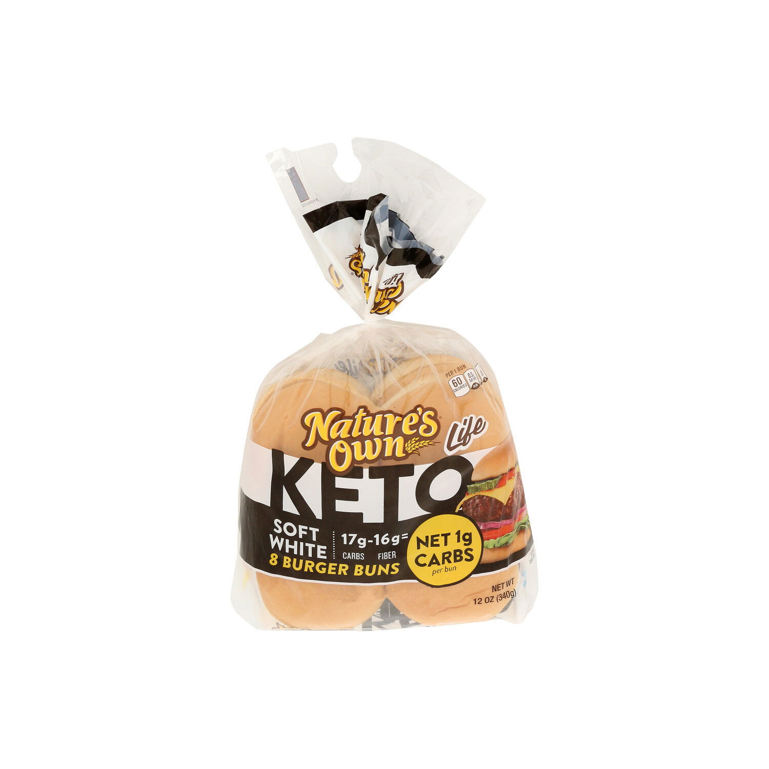NATURE's Own Hamburger Buns Life Keto Soft White Buns - 1.5 Ounce