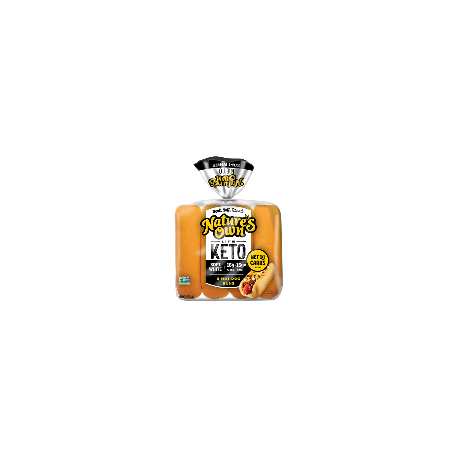 Nature's Own Life Sliced Keto Soft White Hot Dog Buns - 1.143 Count - 7 Count