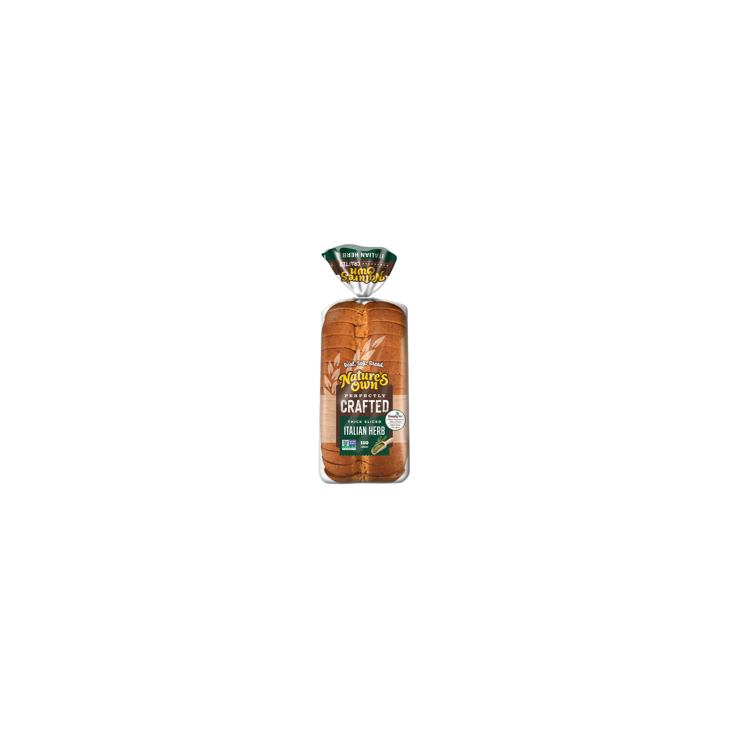 Nature's Own Perfectly Crafted Italian Herb Thick Sliced Bread - 22 Ounce