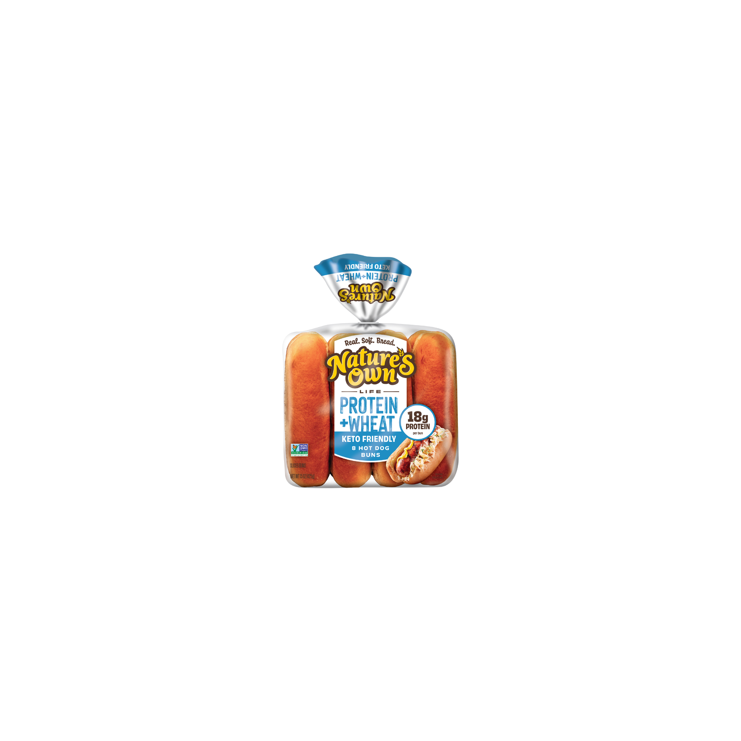 Nature's Own Life Wheat Plus Protein Hotdog Buns - 8 Count
