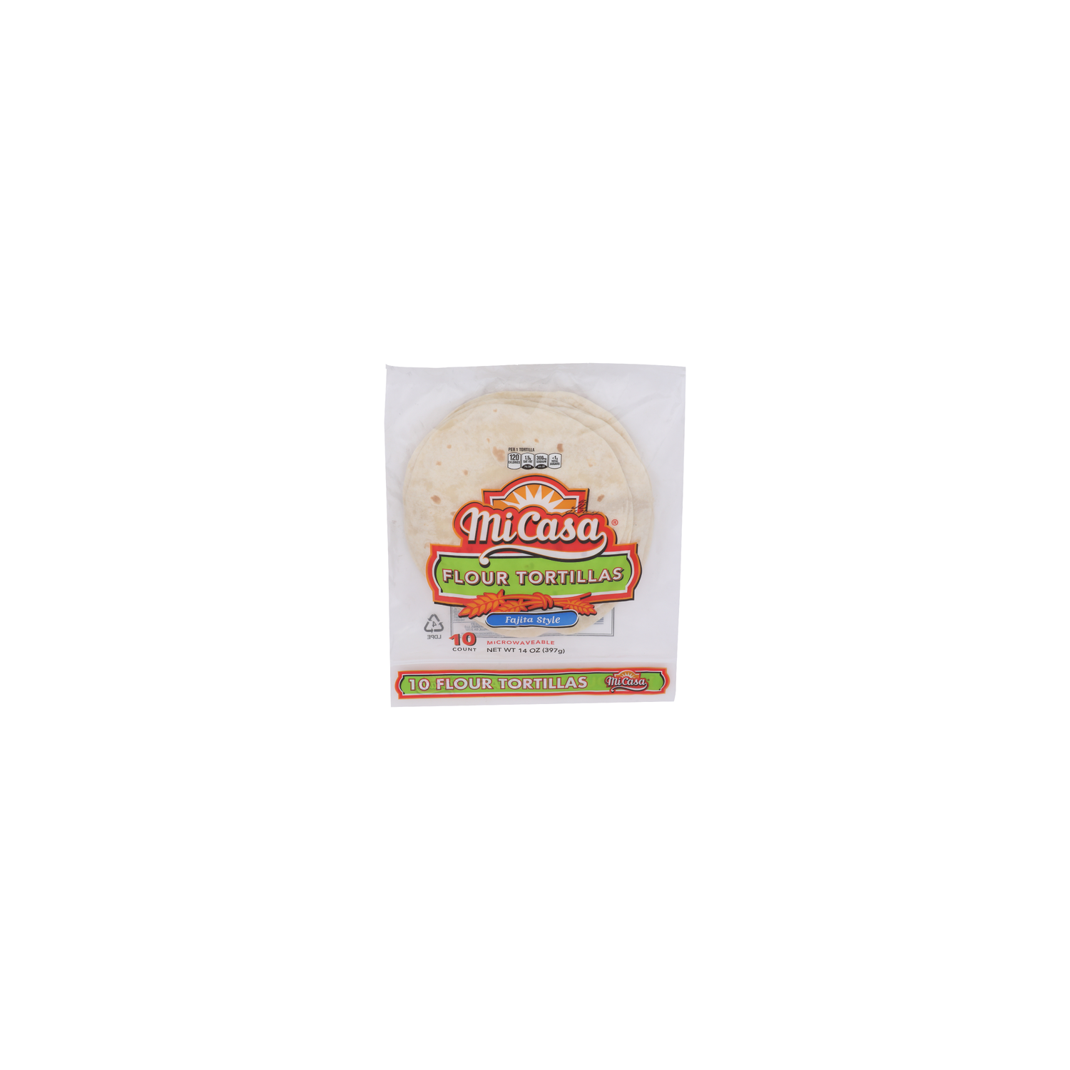 Micasa Fajita Style Flour Tortillas - 1.4 Ounce - 10 Count Image 1 of 4