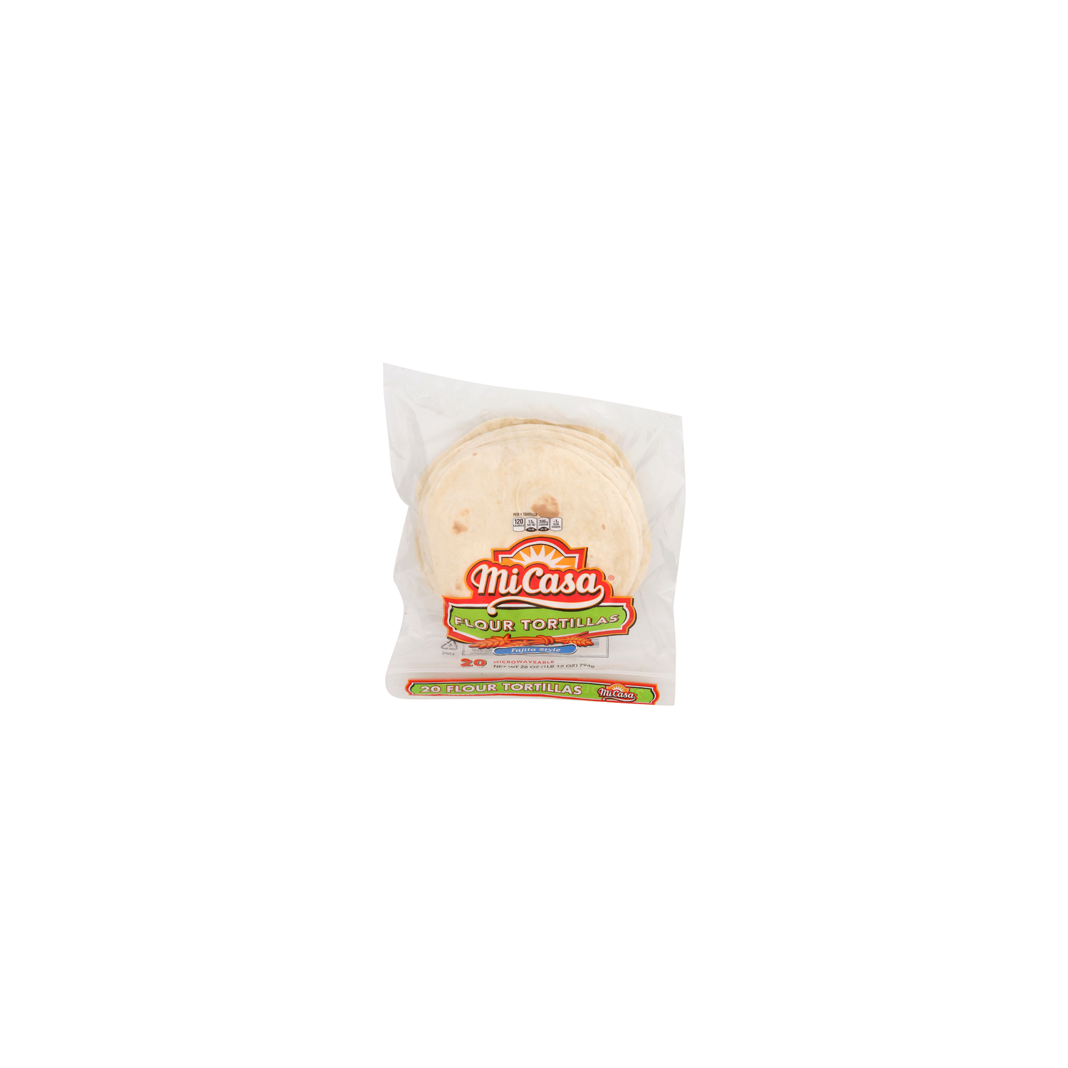 Mi Casa Fajita Style Flour Tortillas - 1.4 Ounce - 20 Count Image 1 of 4