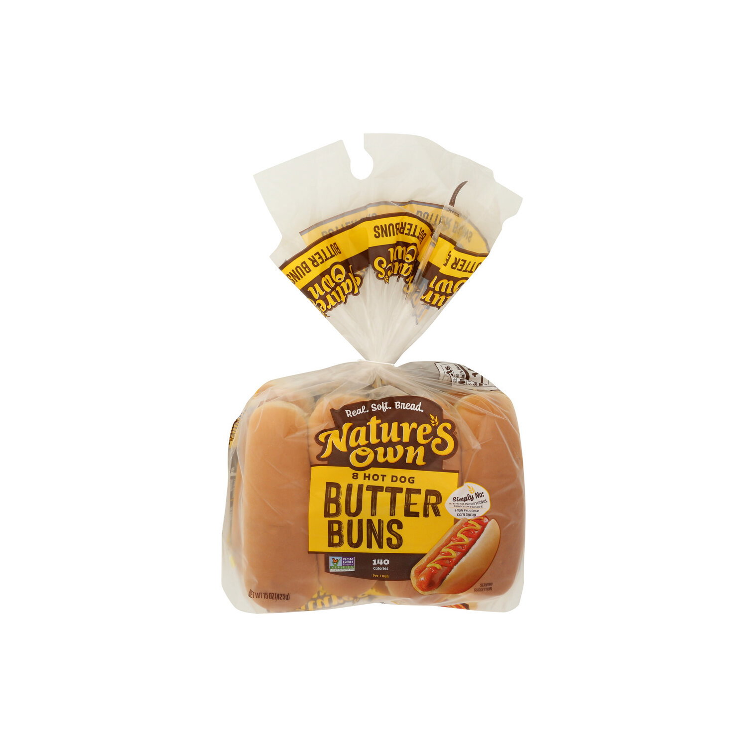 Nature's Own Butter Sliced Hotdog Buns - 1.875 Ounce - 8 Count Image 1 of 4