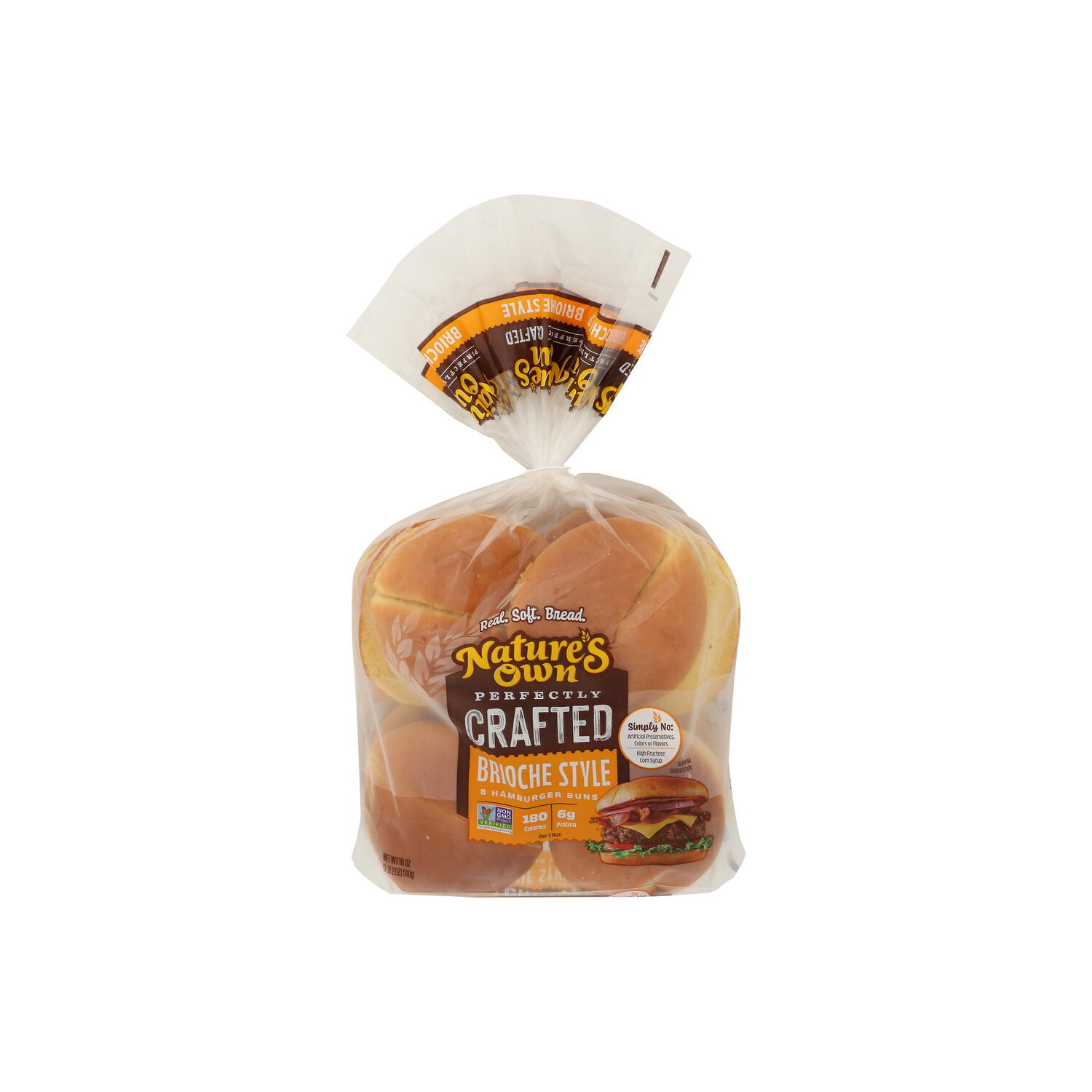 Nature's Own Brioche Style Hamburger Buns - 2.25 Ounce - 8 Count Image 1 of 4