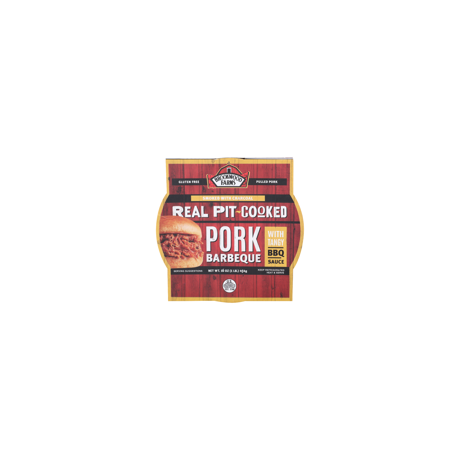 Brookwood Farms With Tangy BBQ Sauce Pork Barbeque - 16 Ounce Image 1 of 4
