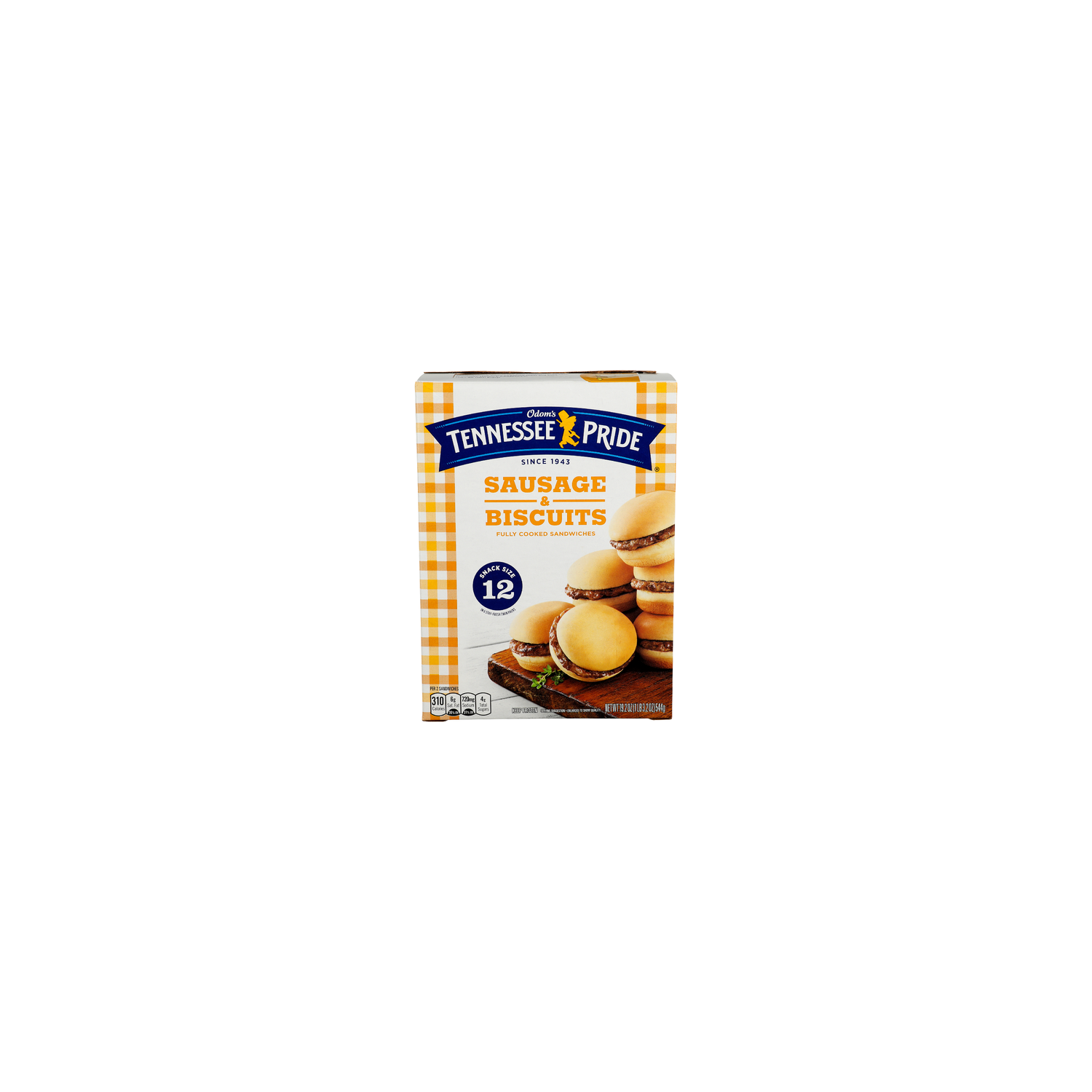 ODOM's Tennessee Pride Sausage & Biscuits - 1.6 Ounce - 12 Count Image 1 of 4
