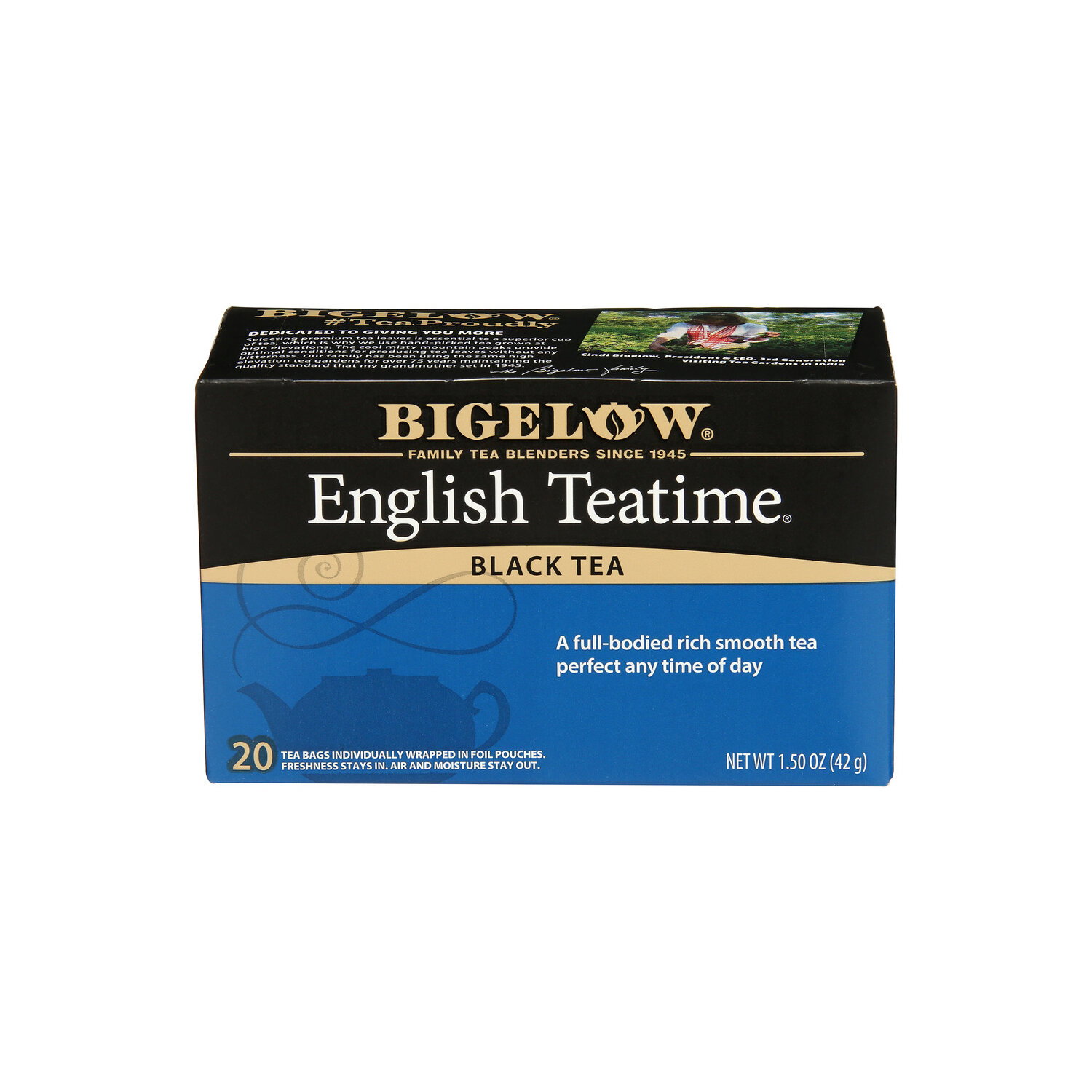 Bigelow Sweet Malty Aroma Bold Bright Brew Black Tea English Teatime - 0.075 Ounce - 20 Count Image 1 of 3