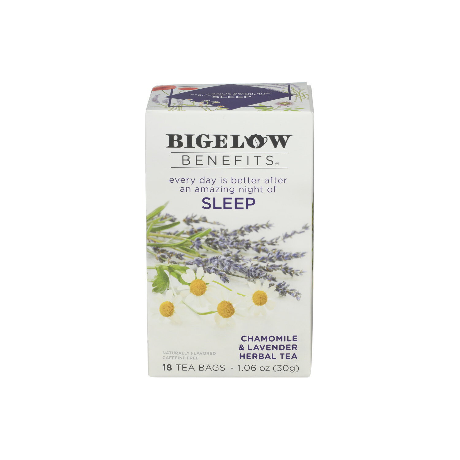 Bigelow Benefits Sleep Chamomile & Lavender Herbal Tea Bags - 0.059 Ounce - 18 Count Image 1 of 3