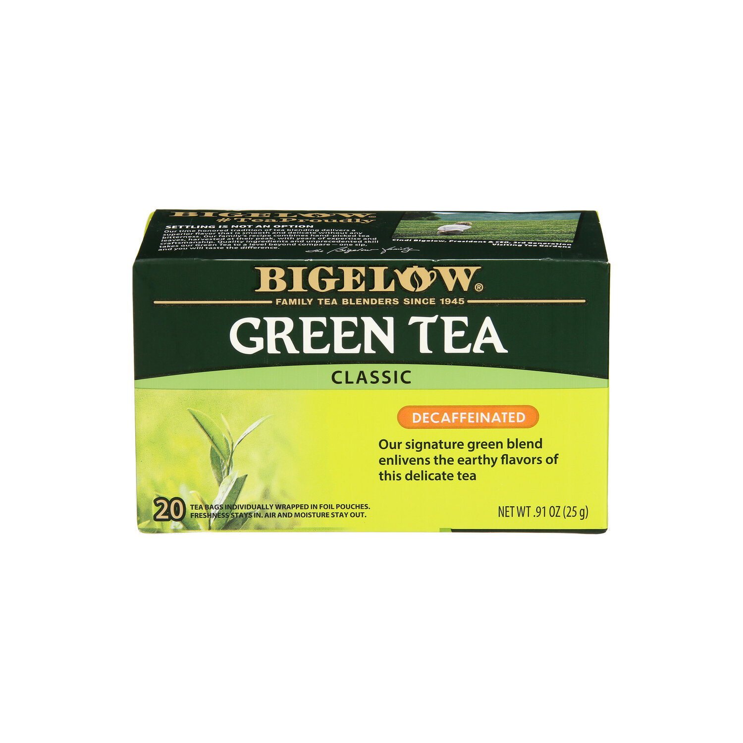 Bigelow Delicate Earthy Aroma Classic Decaffeinated Green Tea