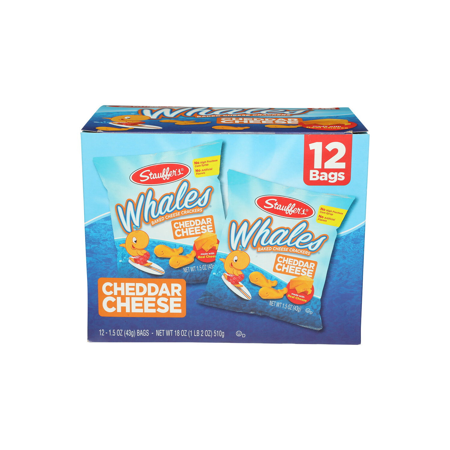 STAUFFER's Whales Cheddar 12PK - 1.5 Ounce - 12 Count