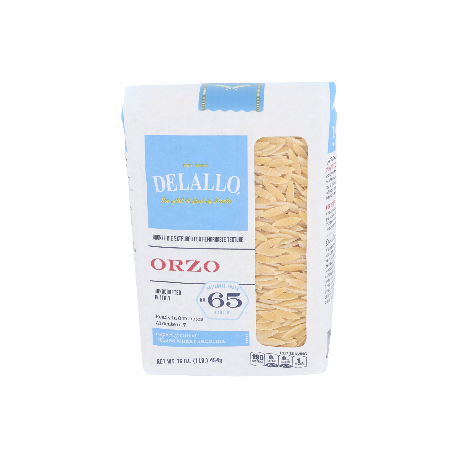 Delallo Orzo-Bag 65 - 16 Ounce Image 1 of 4