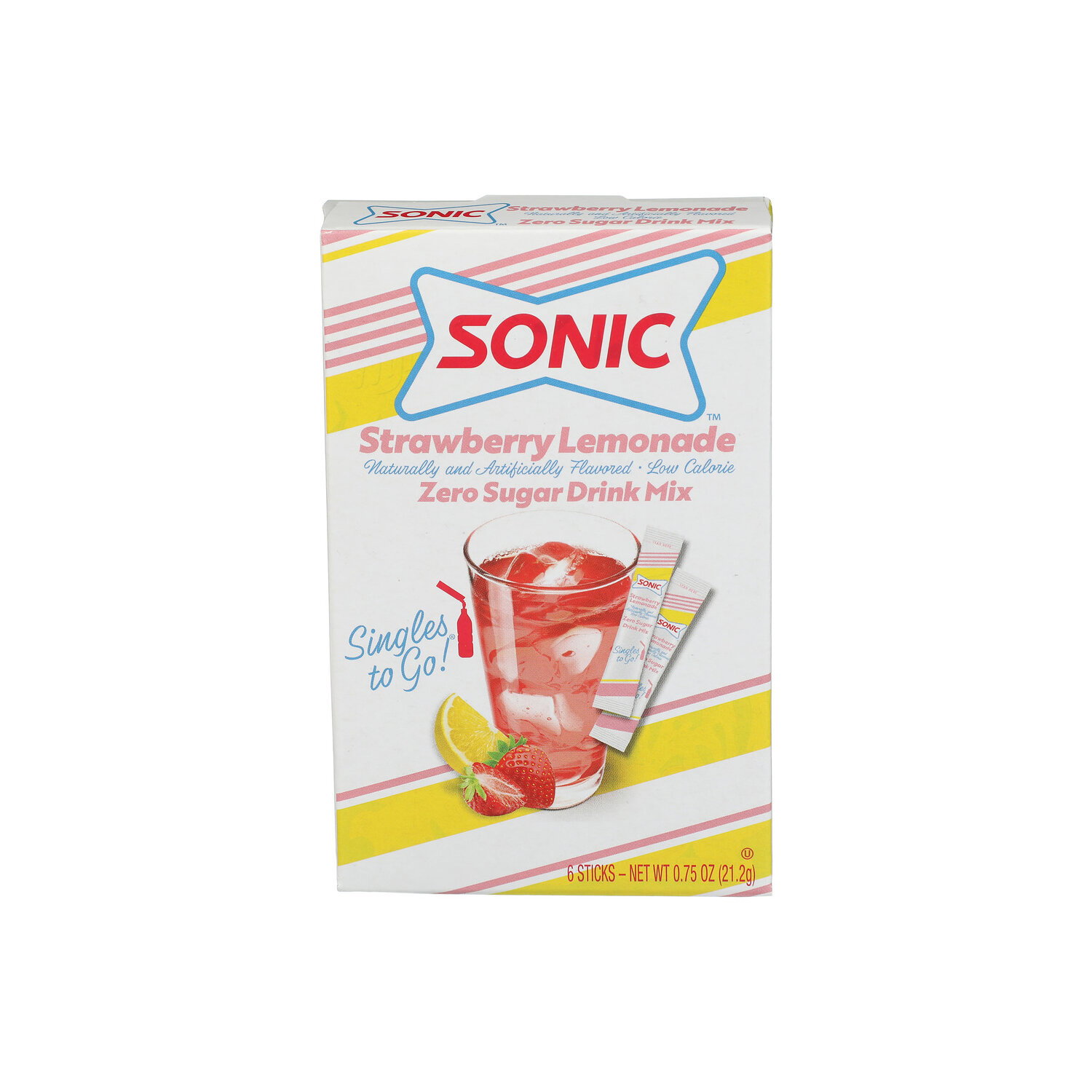 Sonic Strawberry Lemonade Zero Sugar Drink Mix - 0.125 Ounce - 6 Count Image 1 of 4