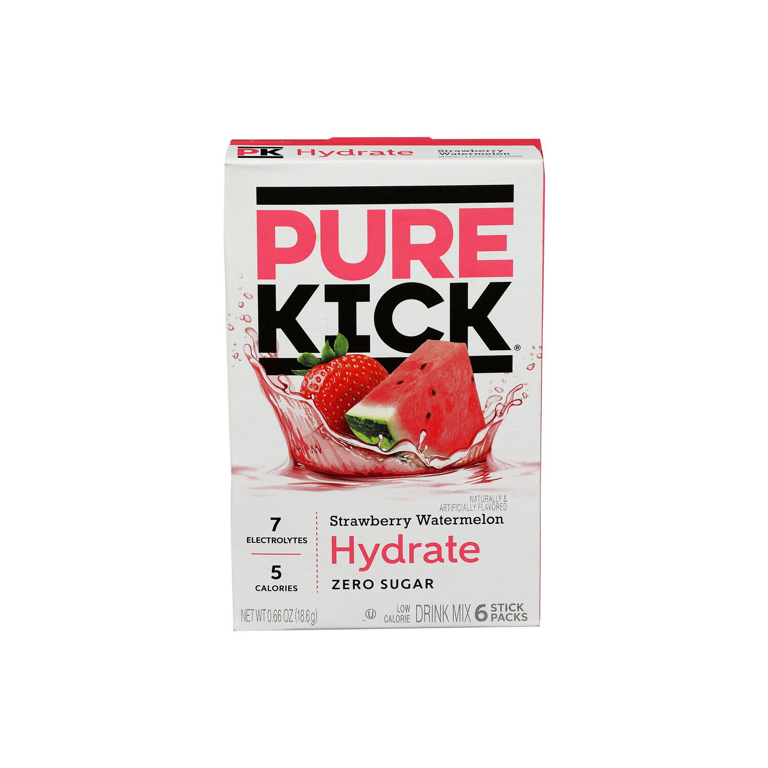 Pure Kick Strawberry Watermelon Hydrate Singles To Go Drink Mix - 0.11 Ounce - 6 Count Image 1 of 4