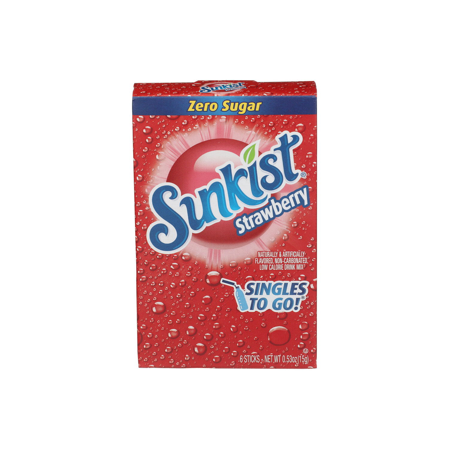 Sunkist Strawberry Singles To Go! - 0.088 Ounce - 6 Count - Super