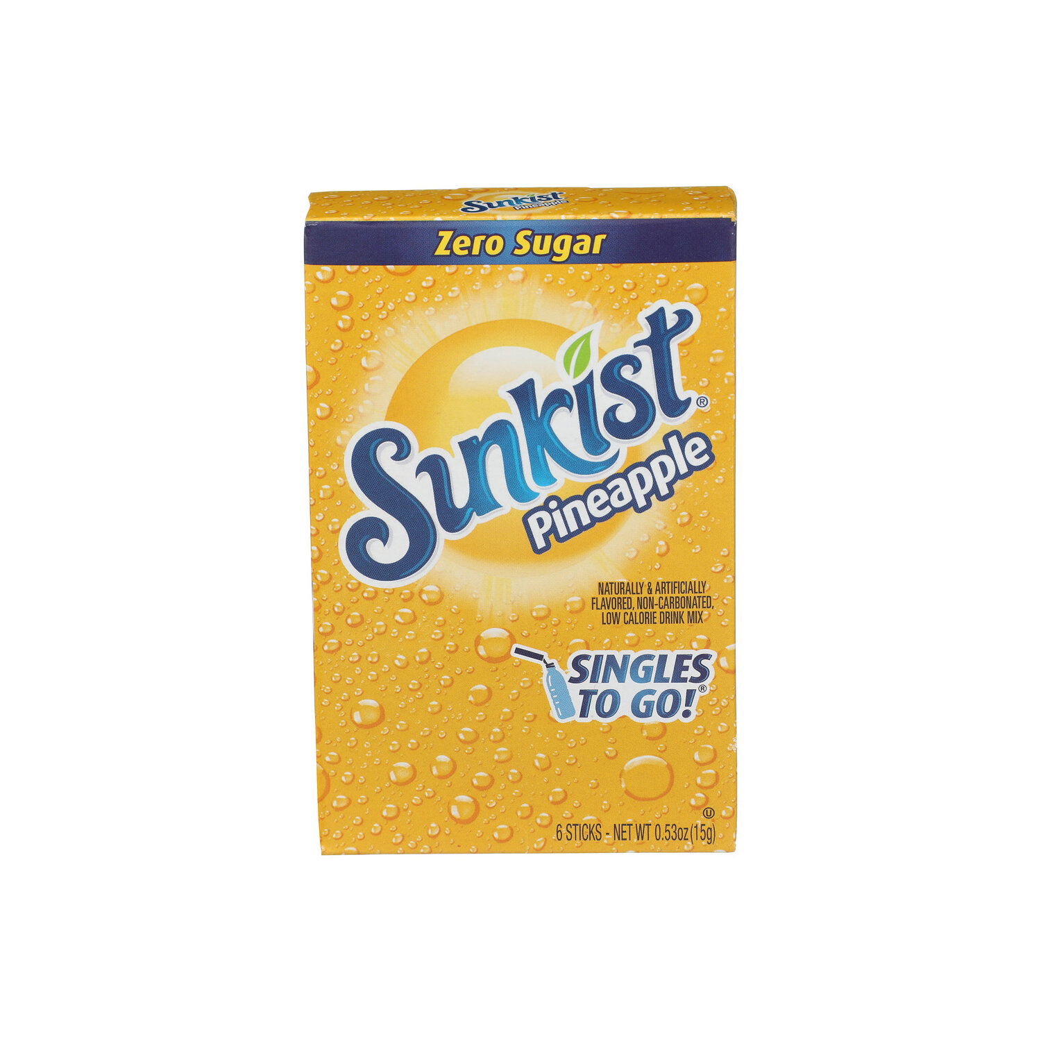 Sunkist Pineapple Singles To Go! - 0.088 Ounce - 6 Count - Super 1