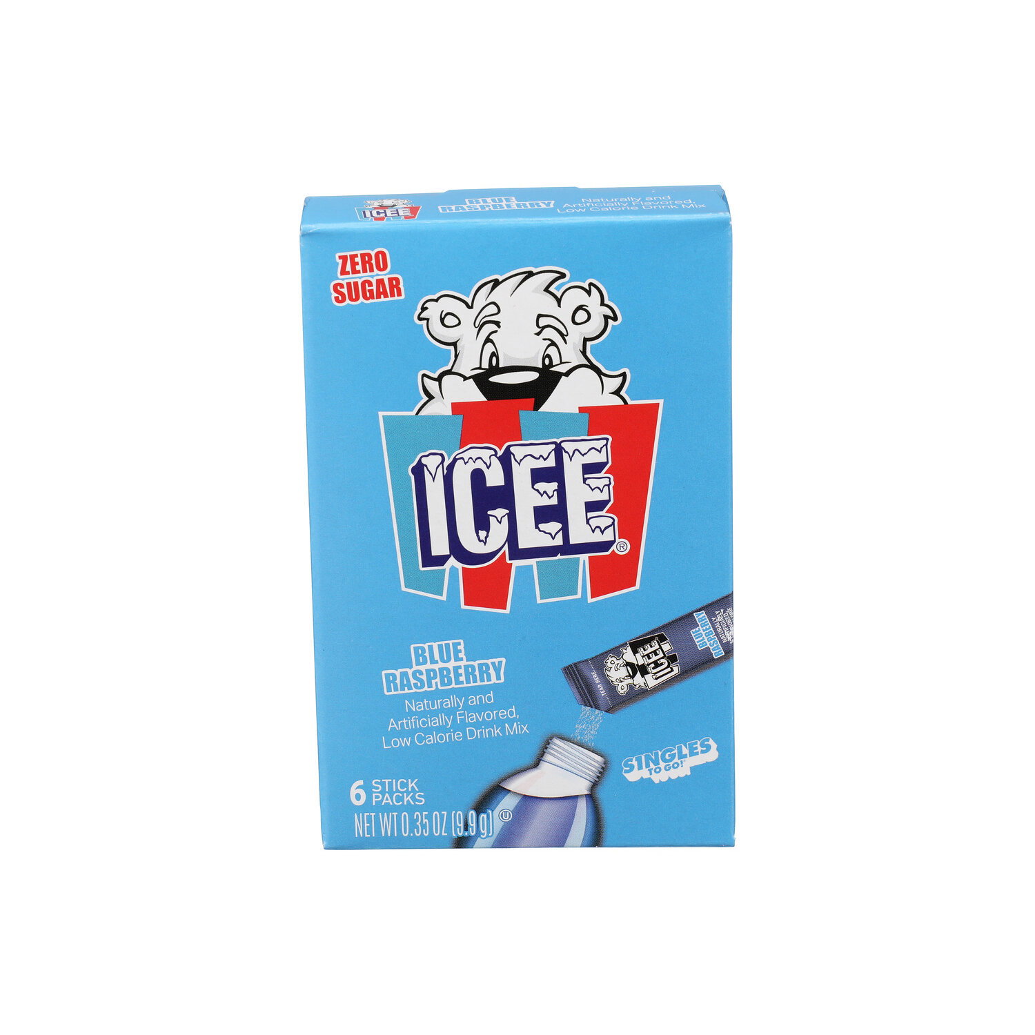 ICEE Blue Raspberry Drink Mix - 0.058 Ounce - 6 Count Image 1 of 4
