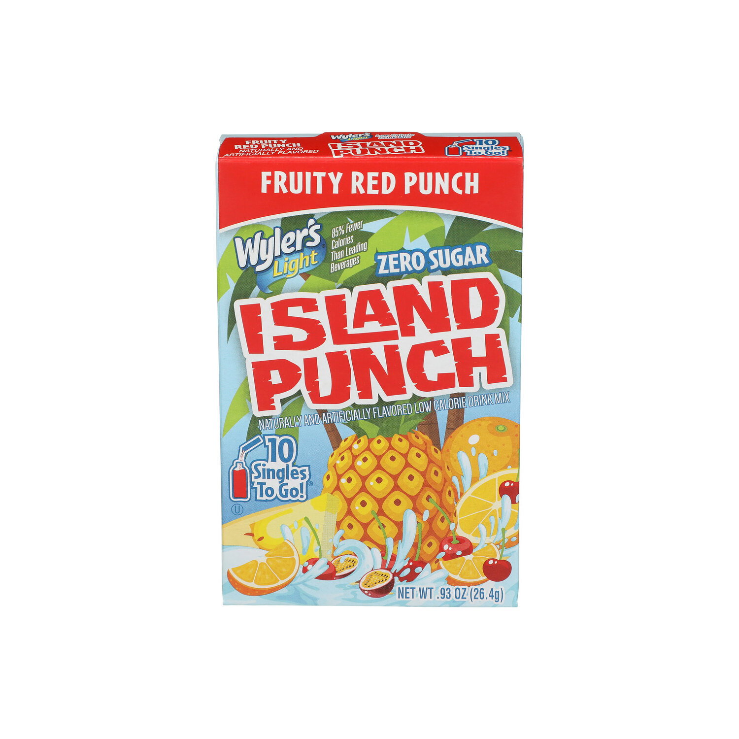 WYLER's Light Fruity Red Punch Drink Mix - 0.093 Ounce - 10 Count Image 1 of 4
