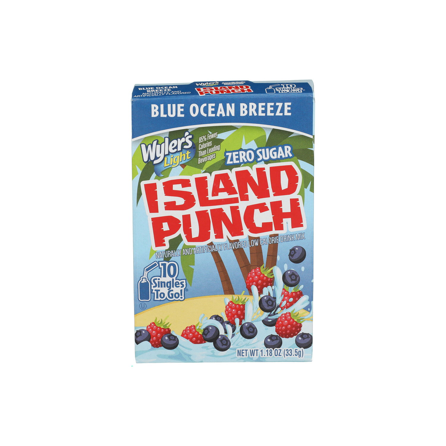 WYLER's Light Blue Ocean Breeze Island Punch - 0.118 Ounce - 10 Count Image 1 of 4