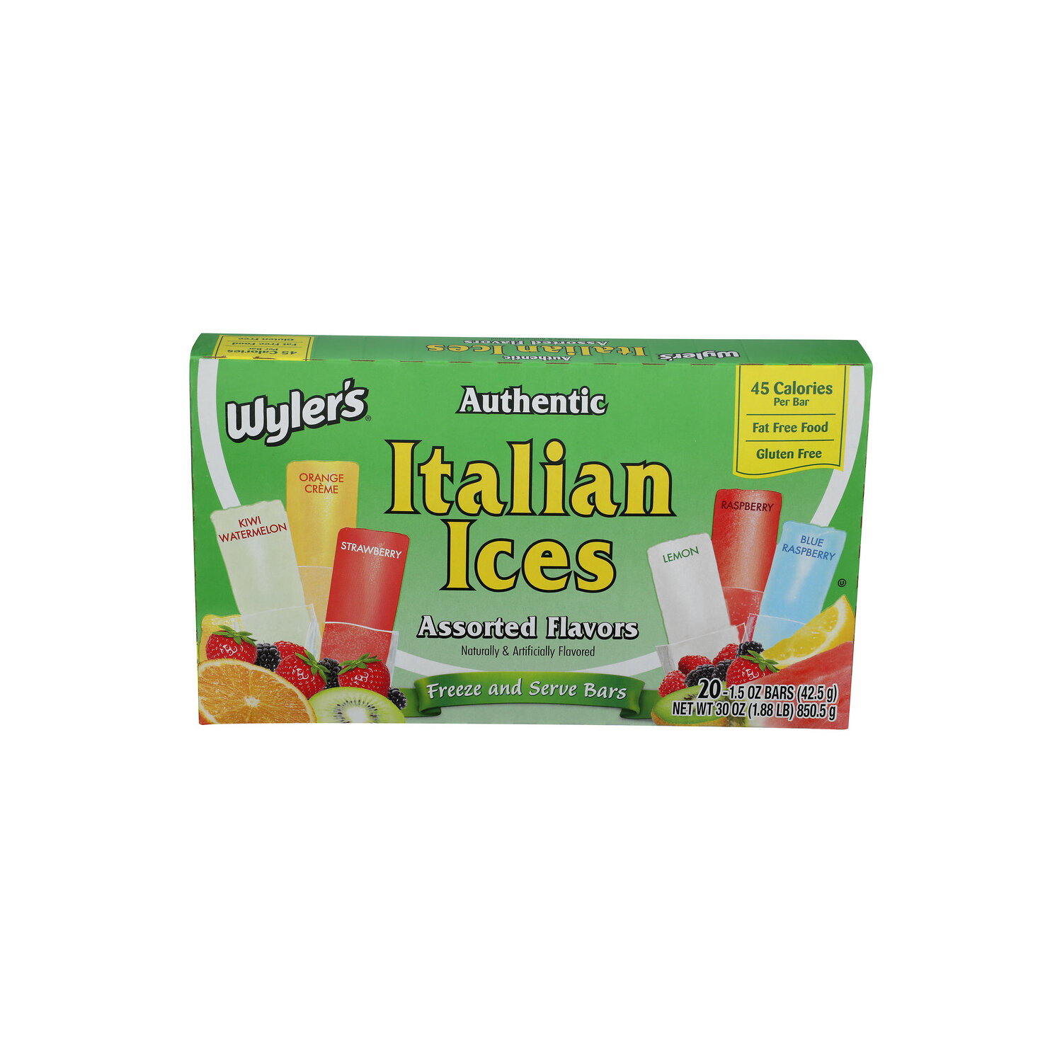 WYLER's Light Italian Ices Assorted Bars - 1.5 Ounce - 20 Count Image 1 of 4