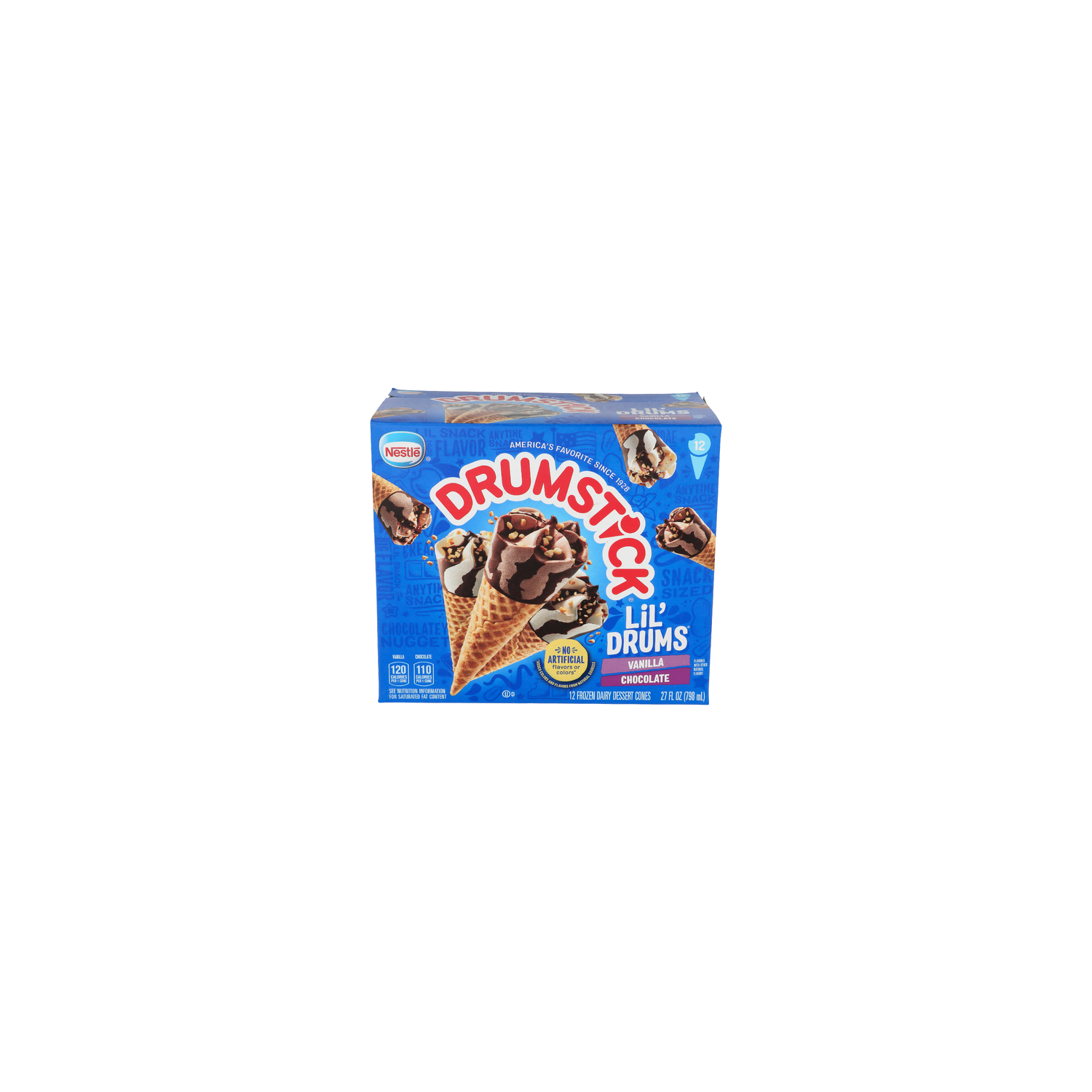 Nestle Vanilla Chocolate Lil' Drums Drumstick - 2.25 Fluid Ounce - 12 Count Image 1 of 4