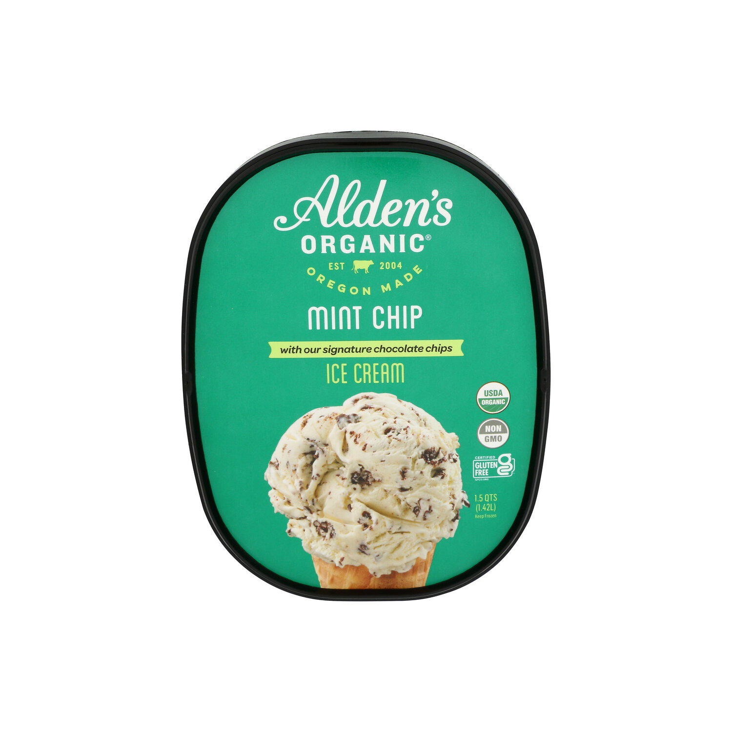 ALDEN's Organic Ice Cream Mint Chip - 1.5 Quart - Brookshire's
