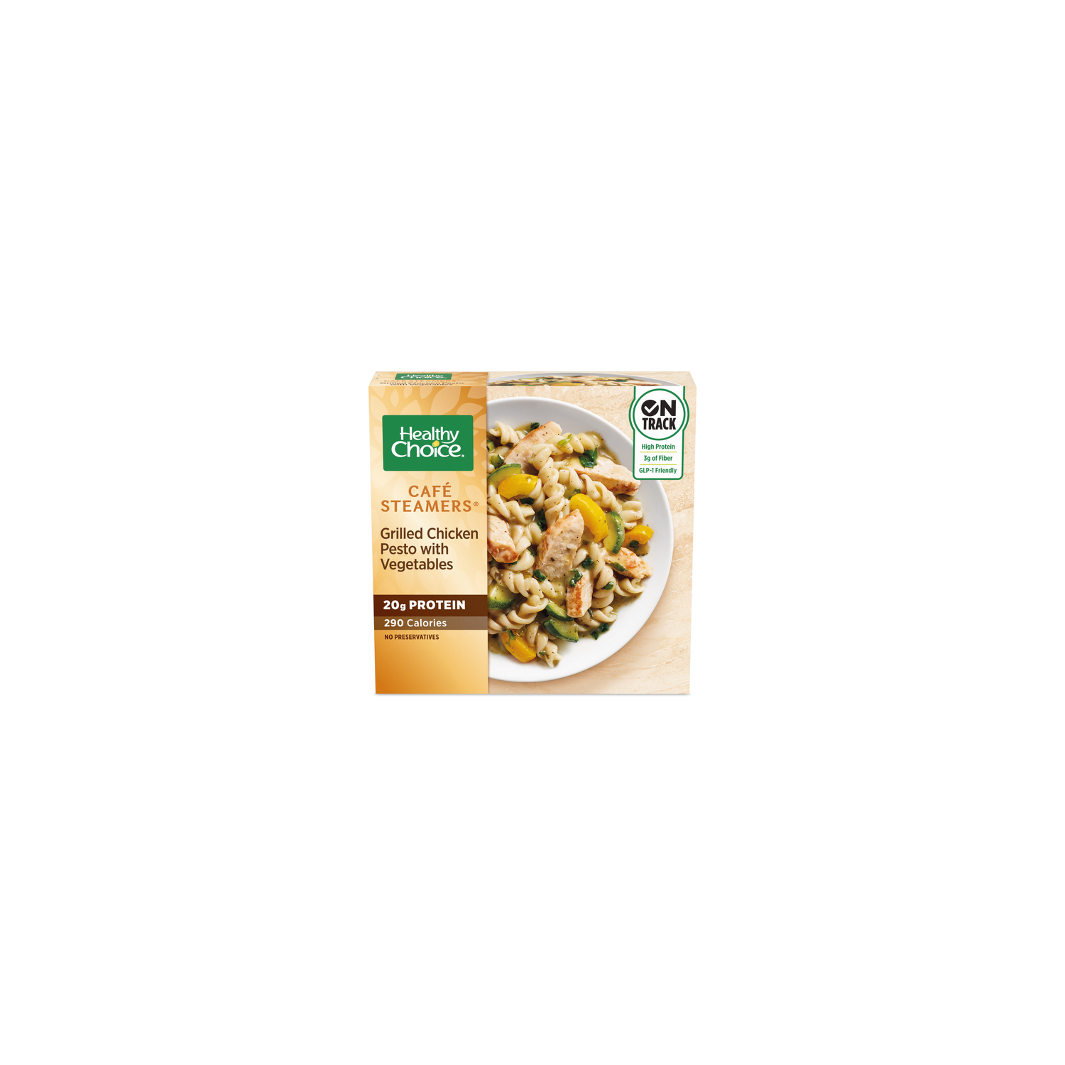 Healthy Choice Cafe Steamers Grilled Chicken Pesto With Vegetables, Frozen Meal - 9.9 Ounce Image 1 of 4