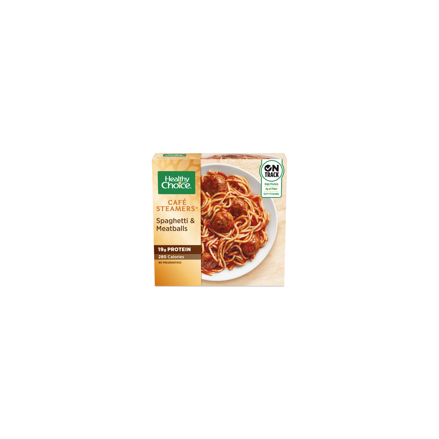 Healthy Choice Cafe Steamers Spaghetti & Meatballs, Frozen Meal - 9.5 Ounce Image 1 of 4