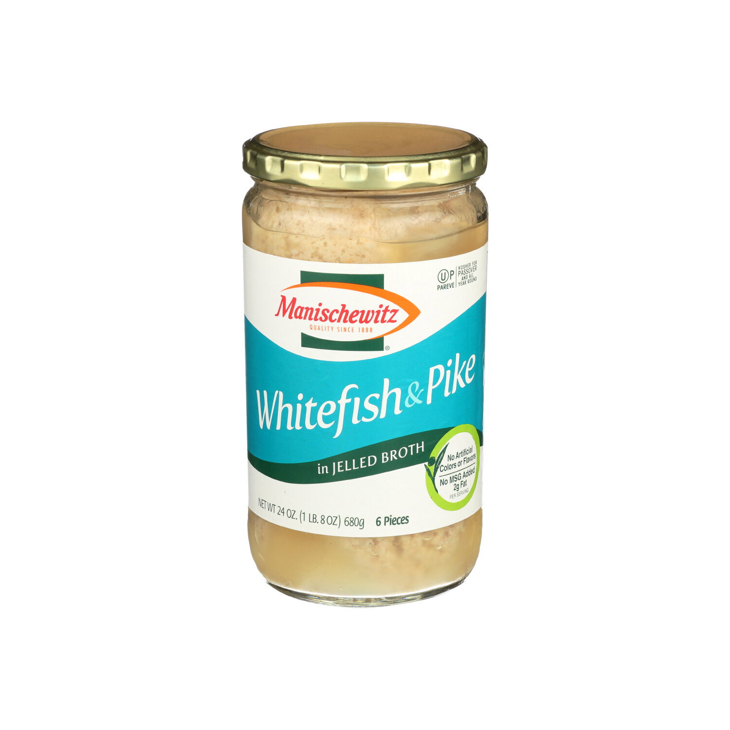Manischewitz Whitefish & Pike In Jelled Broth - 4 Ounce - 6 Count Image 1 of 2