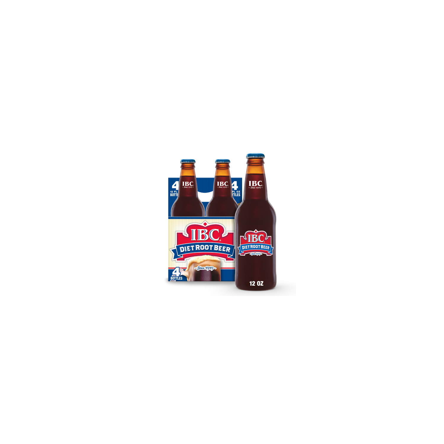 Ibc Diet Root Beer Soda - 3 Fluid Ounce - 4 Count Image 1 of 3