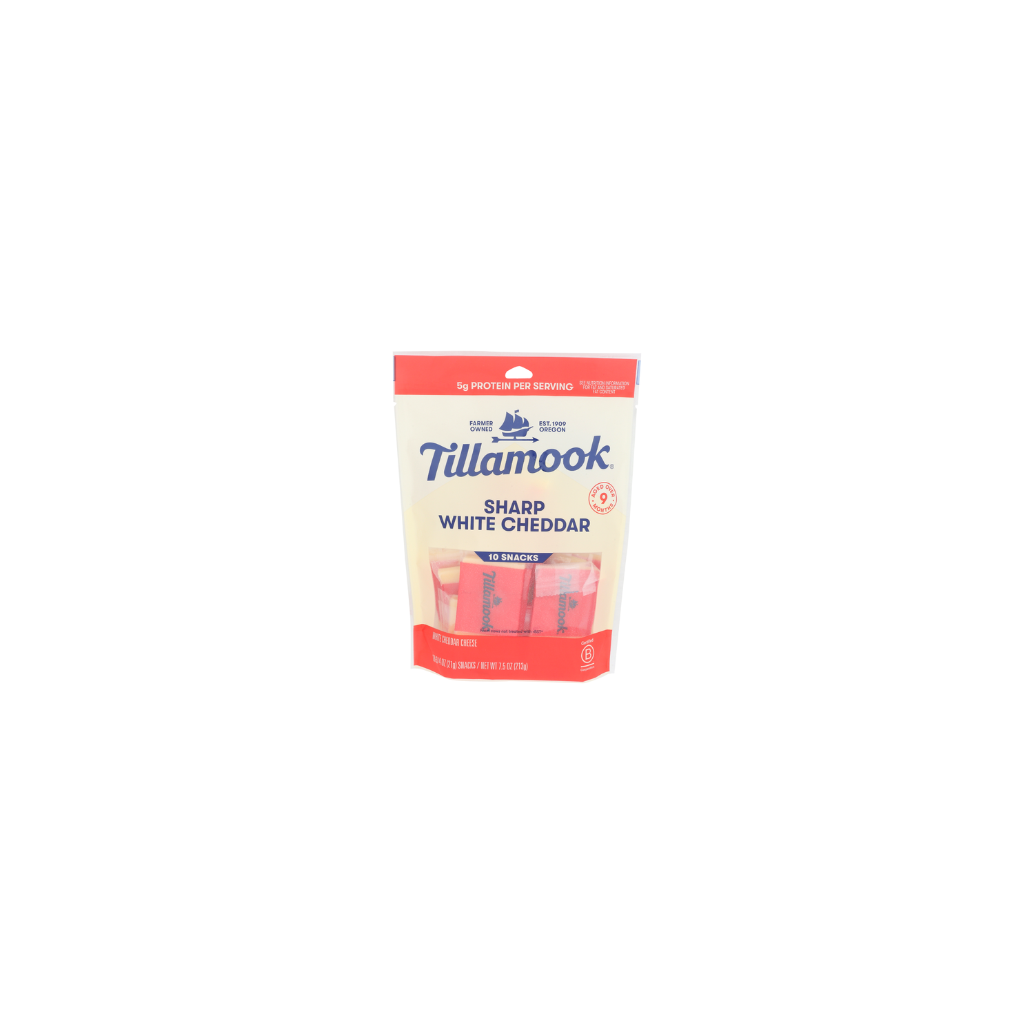 Tillamook Sharp White Snack Portions - 0.75 Ounce - 10 Count Image 1 of 4