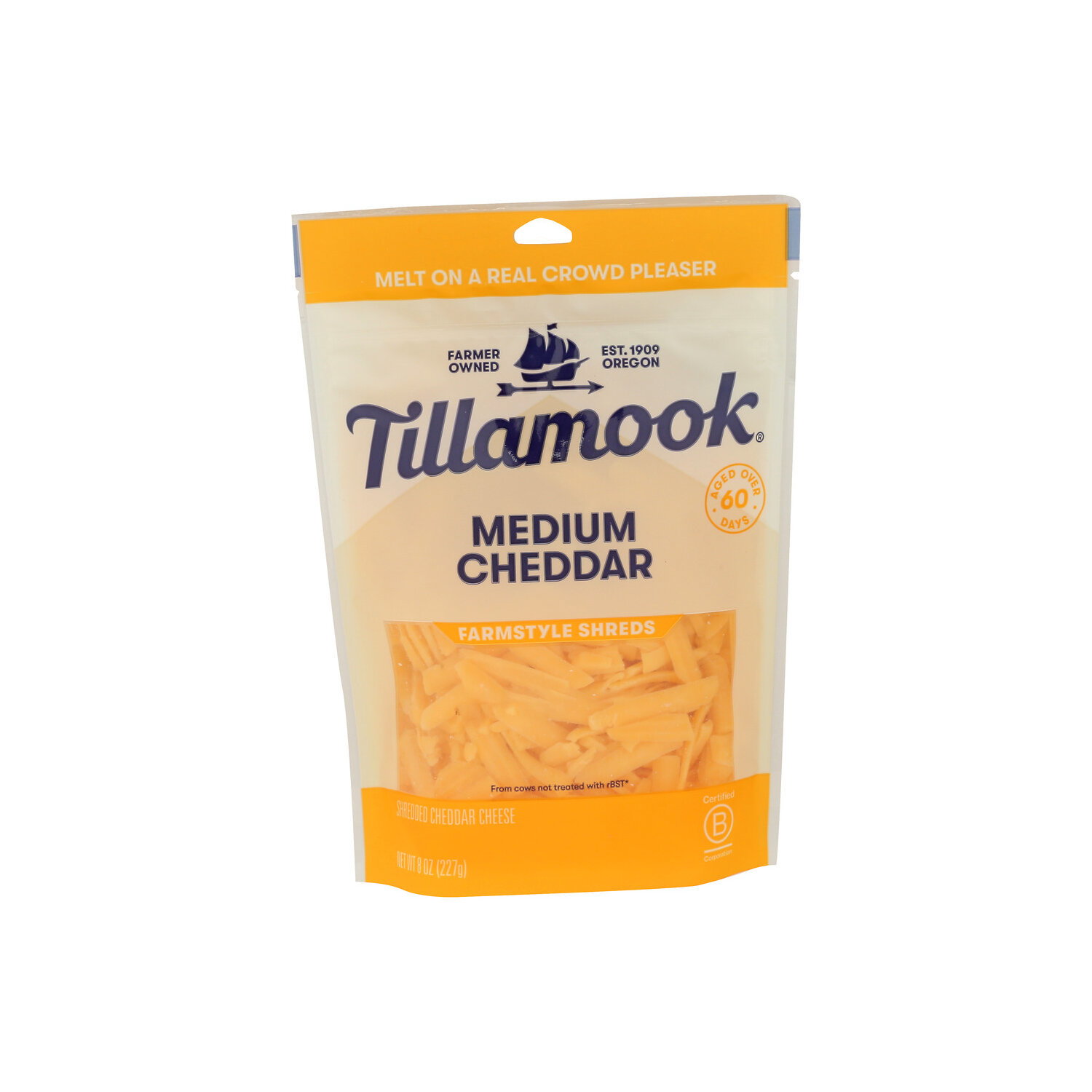 Tillamook Medium Cheddar Shredded Cheese - 8 Ounce Image 1 of 4