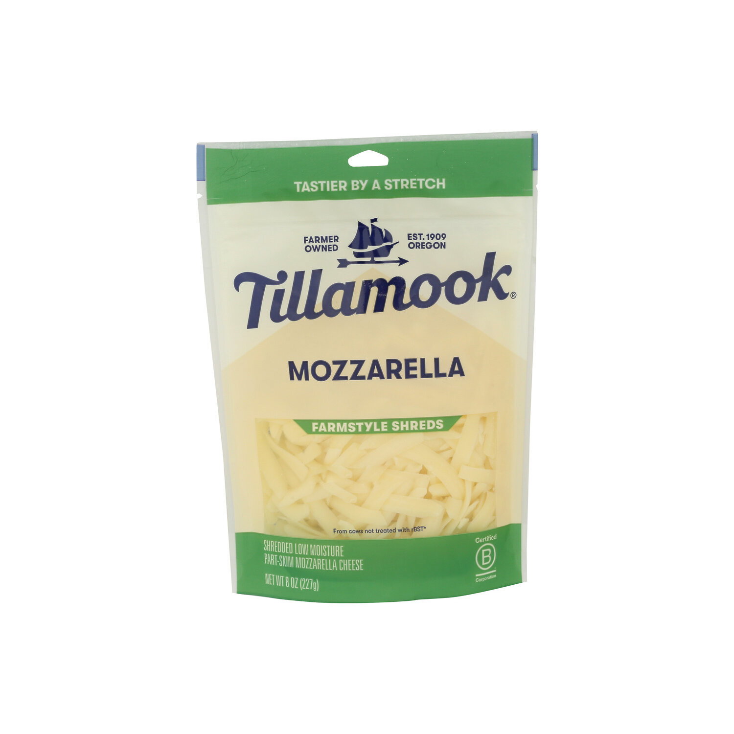 Tillamook Mozzarella Shredded Cheese Shreds - 8 Ounce Image 1 of 4