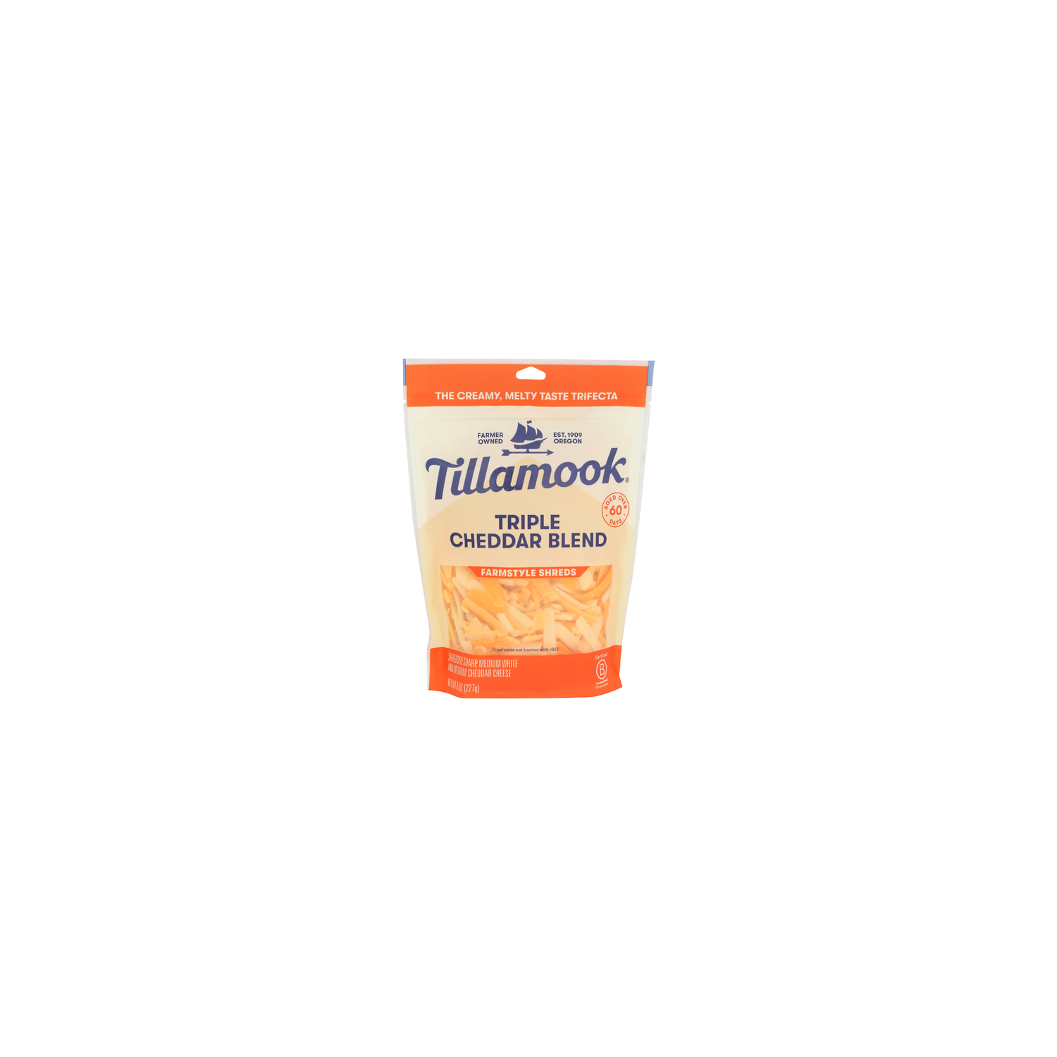 Tillamook Triple Cheddar Shredded Cheese Shreds - 8 Ounce Image 1 of 4