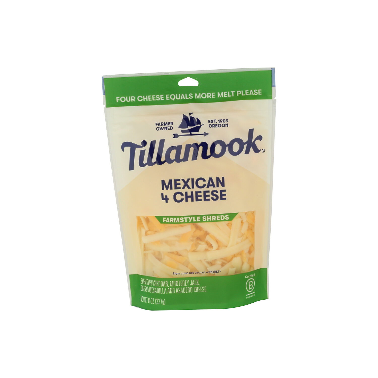 Tillamook Mexican Cheese Shredded 4 Blend - 8 Ounce - Super 1 Foods