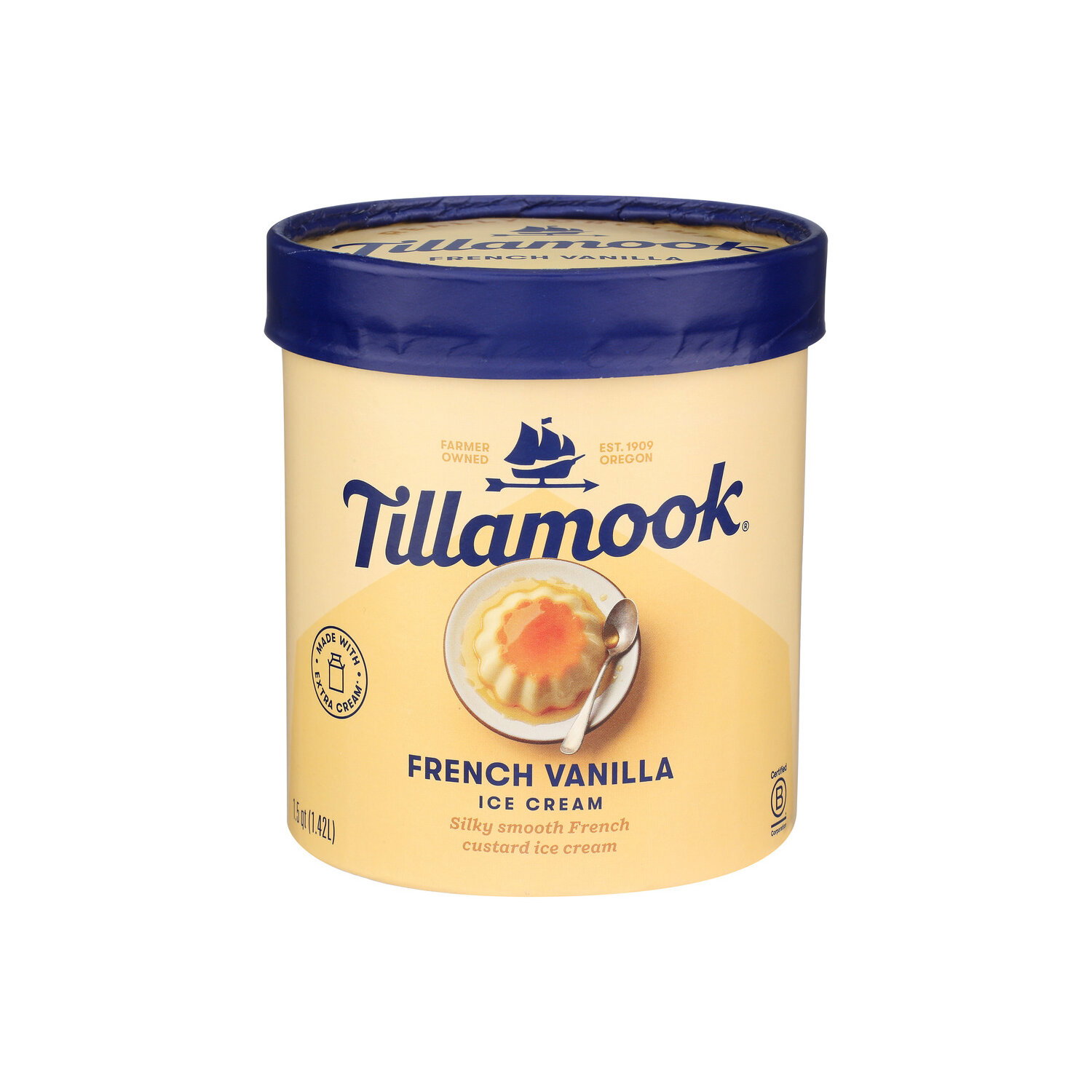 Tillamook French Vanilla Frozen Ice Cream - 1.5 Quart Image 1 of 4