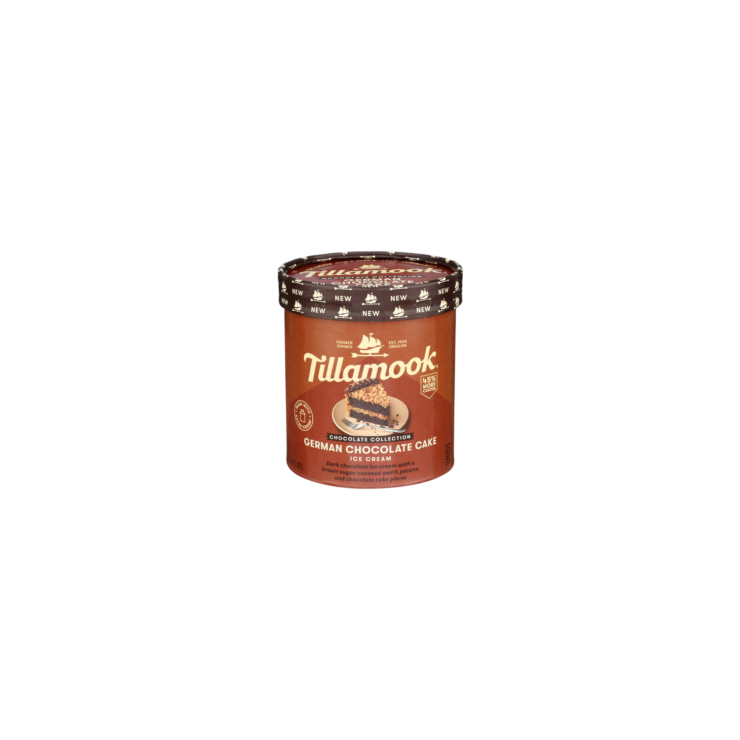 Tillamook German Chocolate Cake Frozen Collection Ice Cream - 1.5 Quart Image 1 of 4