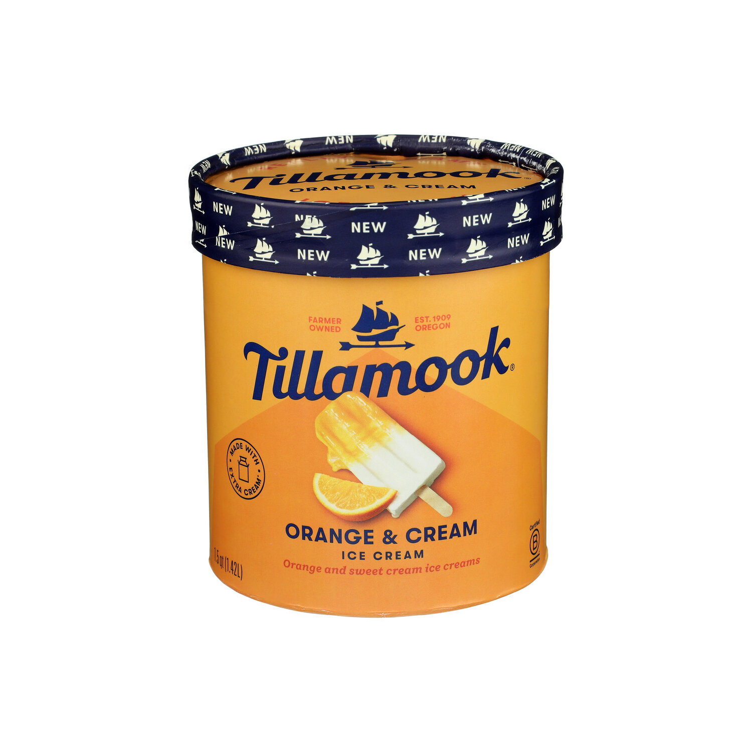 TEMMYE　貯金箱　CREAMSODA Tillamook Orange & Cream Ice - 1.5 Quart - Brookshire's