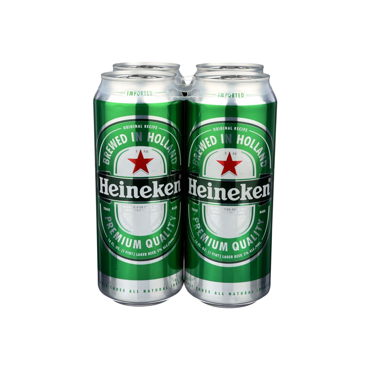 Heineken 4pk Cans - 16 Fluid Ounce - 1 Count - Brookshire's