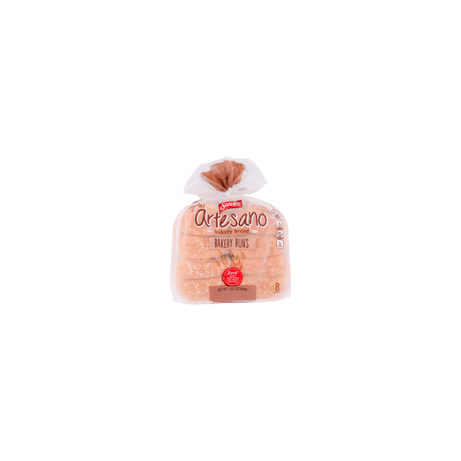 Sara Lee Bakery Buns Artesano Bread - 2.375 Ounce - 8 Count Image 1 of 4