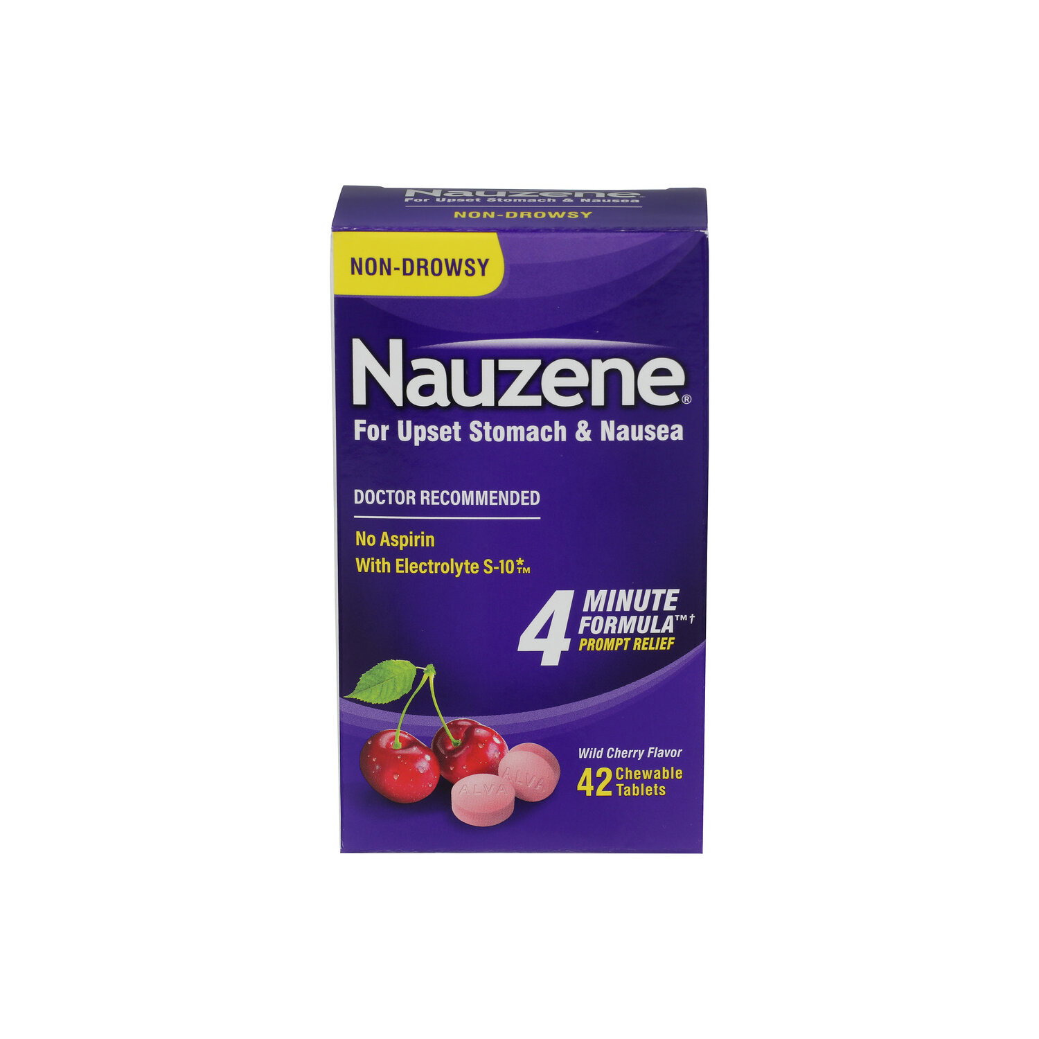 Nauzene Wild Cherry Flavor Prompt Relief - 42 Count Image 1 of 4